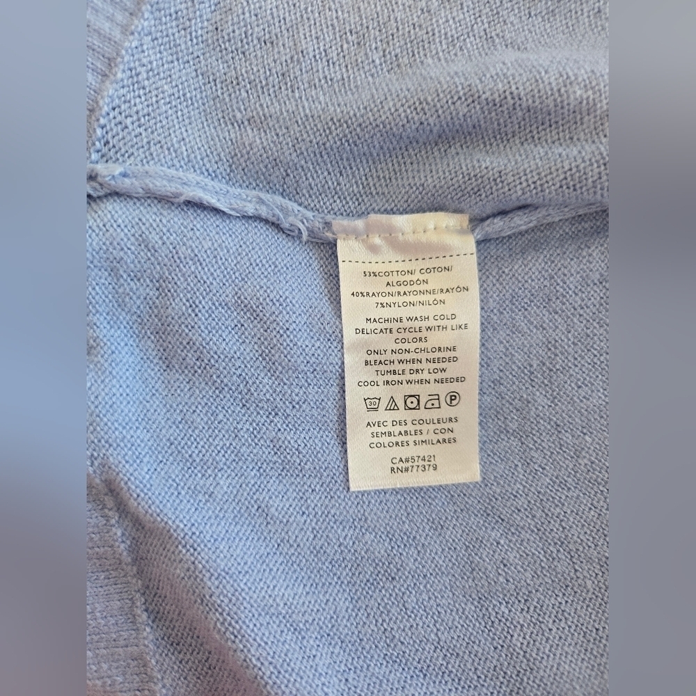 LOFT Light Blue Pullover Sweater - Picture 5 of 7